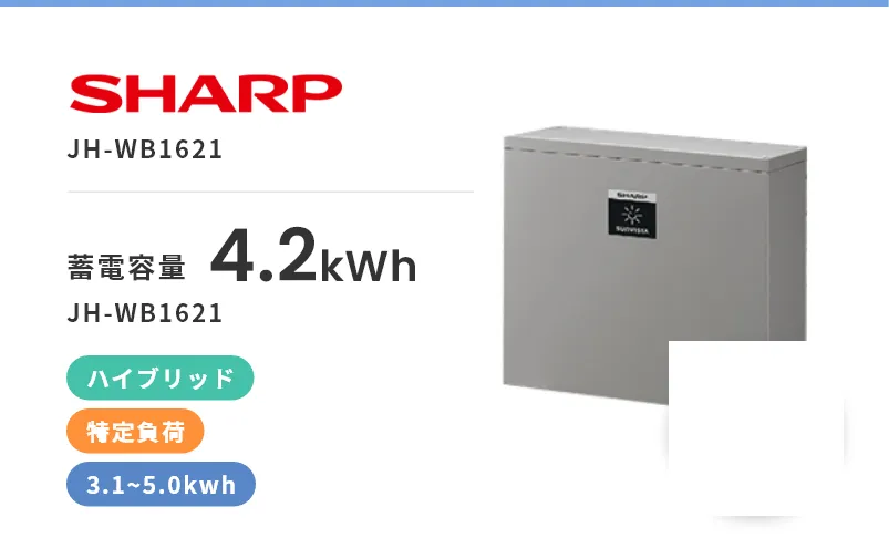 JH-WB1621・ハイブリッド・屋内・屋外・特定負荷・3.1kWh~5.0kWh